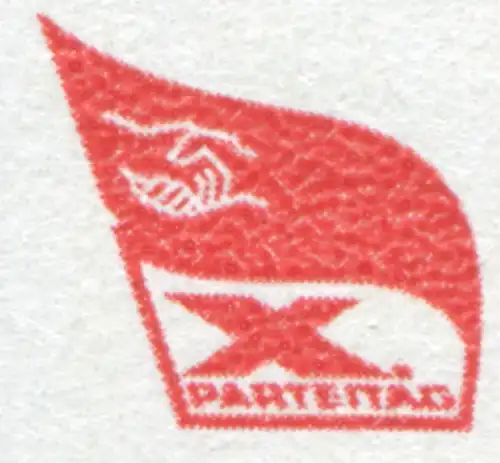 2596 SED-Parteitag mit PLF Kerbe links in der Fahne, Feld 7, ET-O Berlin ZPF