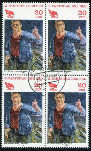 2596 SED-Feittag avec PLF Entaille gauche dans le drapeau, Feld 7, ET-O Berlin ZPF