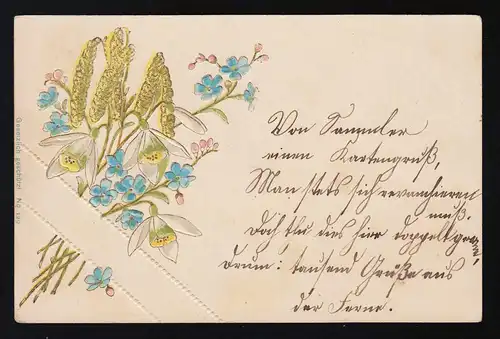 Strauß Gräser Ähren Blüten rosa weiß blau gelb Emertsham/ Fürstenzell 14.10.1900
