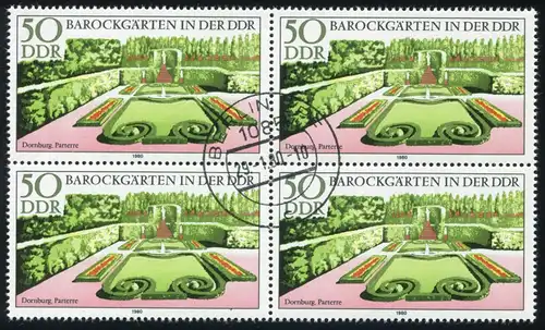 2571 Jardins baroques Vbl. avec PLF blanc tache dans la haie, champ 17, ET-O