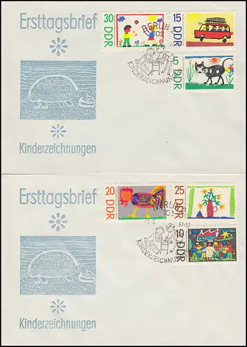 1280-1285 Dessins pour enfants 1967, set sur 2 Bijoux-FDC ESSt Berlin
