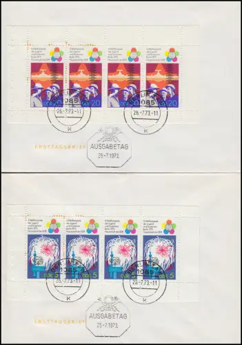HBl. 16A et 17A Festivals-Plaques-Heilfenfeldfestsfellung sur deux Blanco-FDC BERLIN ZAW