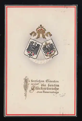 Blattes Reichsadler Krone Richstoben Félicitations Nomstag, Munich 24.6.1915