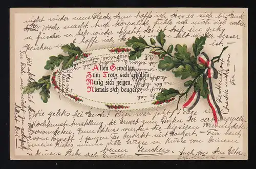 Malgré toutes les forces qui se maintiennent, chênes de couleurs impériales Ohligs 22.6.1915