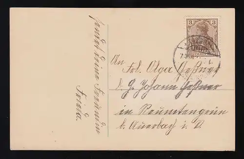 Filles couleurs riches apporte cadeaux anniversaire, vert remte vers 1900