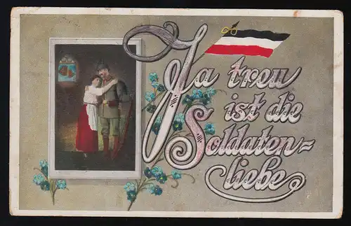 Oui, l'amour soldat est fidèle Soldats + Madame Feldpost S.B. 9/J.-R.68, 26.10.1915
