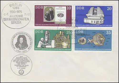 2061-2064 Académie des sciences 1975 - Ensemble sur les bijoux-FDC ESSST BELIN