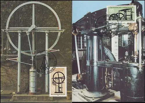 2957-2958 Technische Denkmale: Dampfmaschinen 1985, Satz Wermsdorf-MK