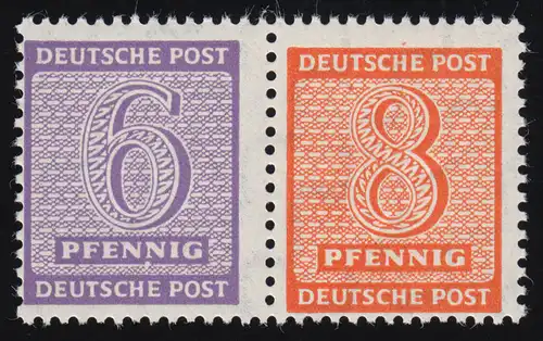 Pression combinée chiffres ZWd 15 avec PLF 129 IV blanc tache sous N de PFENNIG, **