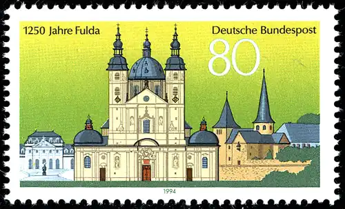 1722VI Fulda: gelber Fleck zwischen beiden Portalen, Feld 36, **