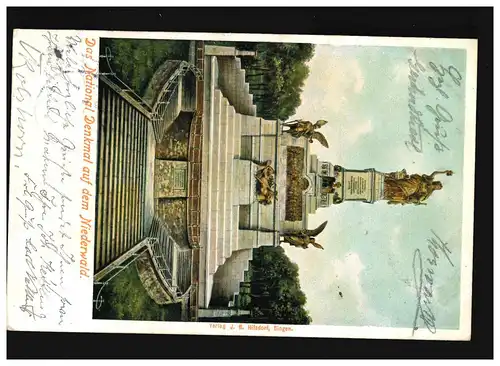 AK National Monument sur la Forêt-Niederwald 7.6.1903 / Unna 8.6.19 03