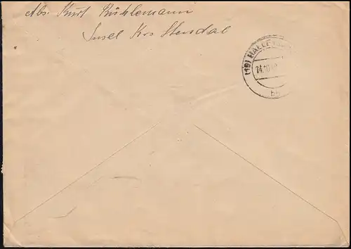 184+185 Imprimes SBZ R-Lettre Not-R-Zerttel GROSZ-MÖRINGEN (Kr. STENDAL) 11.10.48