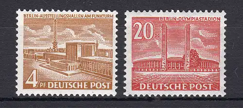 112-113 Bâtiments Berlin 1953/1954, 2 valeurs, ensemble complet **