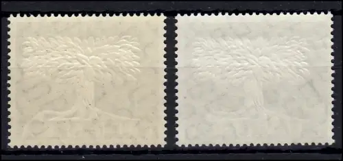 294 Europa 1958 mit Wasserzeichen 5 - Gummierungs-Set gelblich und weiß **