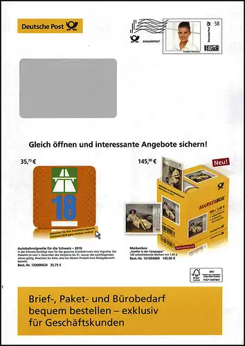 Lettre de plus EAI B Dialogue Post Adjoint 58 centimètre Vignoette autoroutière / Goethe 