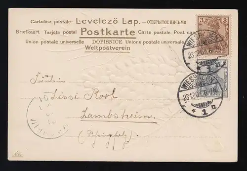 Zappen Band vert Reisig, Joyeux Noël Wiesbaden /Lambsheim 23.12.1901