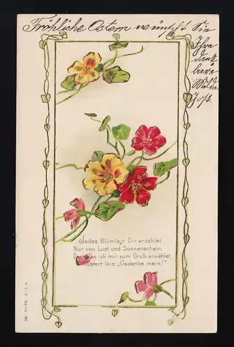 Chaque fleur te parle seulement de plaisir, fleurs jaunes rouges, gobelins 22.4.1905