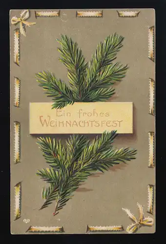Riz de sapin Un joyeux Noël boucles marquées, Detmold 24.12.1907