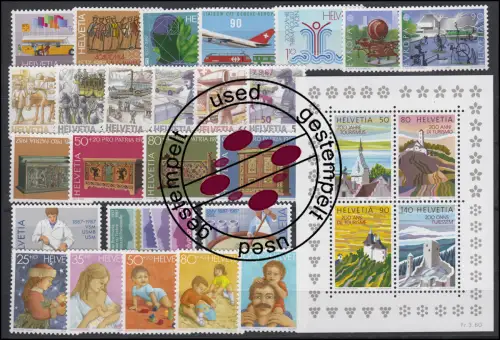 1335-1363 Suisse-Niveau 1987 complet, cacheté