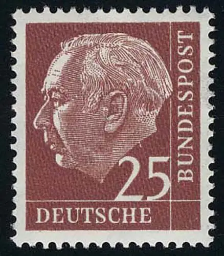 186 Heuss 25 Pf, postfrisch **