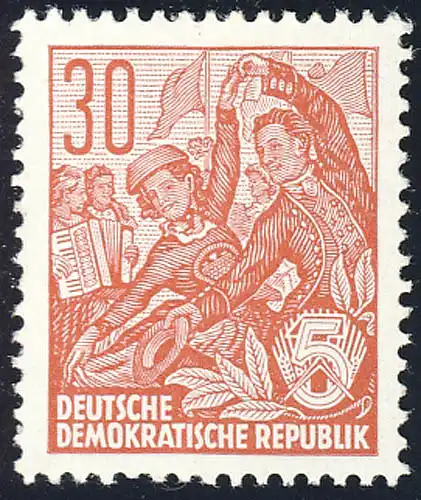 582 Plan quinquennal 30 Pf ** post-fraîchissement