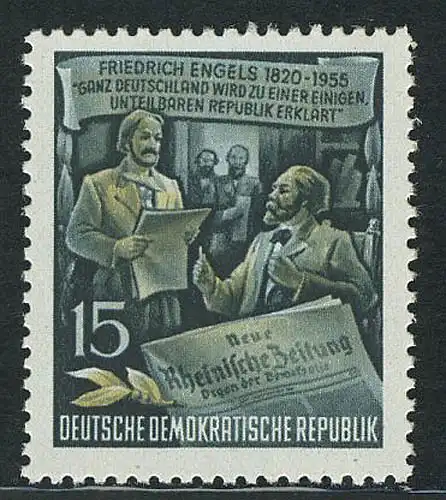 487A Friedrich Engels 15 Pf ** postfrisch