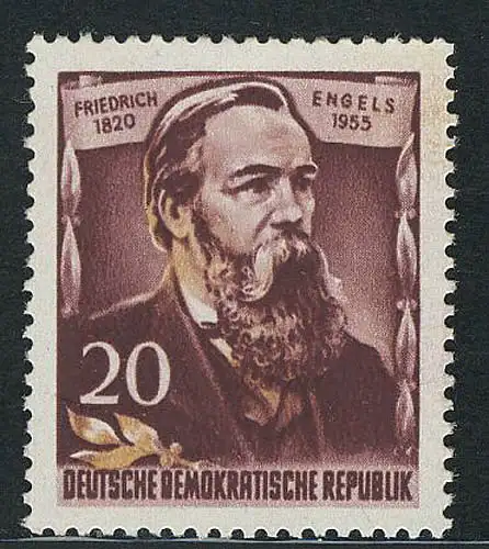 488A YII Friedrich Engels 20 Pf Wz.2 YII, postfrisch **