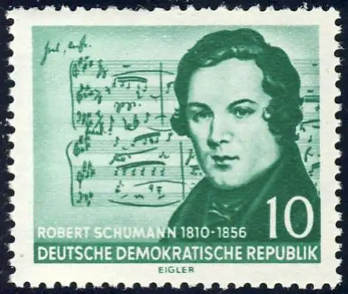 541 Robert Schumann 10 Pf ** frais de port