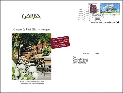 Plusschrief Schiffeckblatt SWK Packhaus + Post Printemps GARPA Cologne - BZ 21 00.00.10