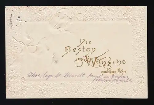 Rose Stilisée, les meilleurs vœux pour la nouvelle année Hanovre 31.12.1901
