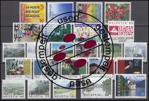 1633-1671 Suisse-Naturan 1998 complet, cacheté