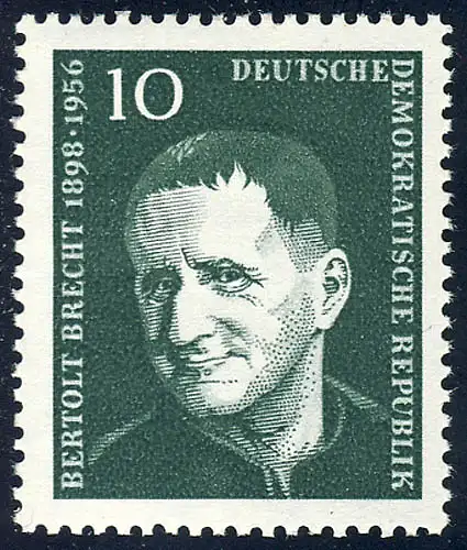 593 Bertolt Brecht 10 Pf ** frais de port