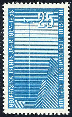 617 Année de la géophysique 25 Pf ** post-fraîchissement