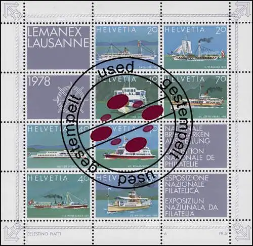 1116-1145 Suisse-Niveau 1978 complet, cacheté