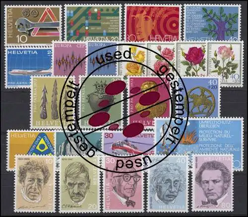 964-987 Suisse-Naturande 1972 complète, cacheté