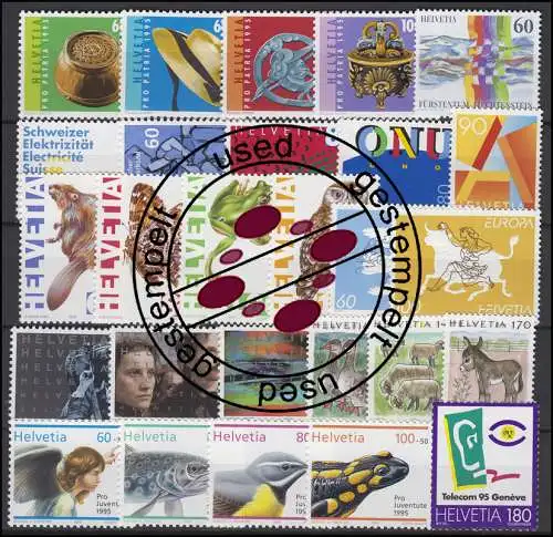 1540-1570 Schweiz-Jahrgang 1995 komplett, gestempelt