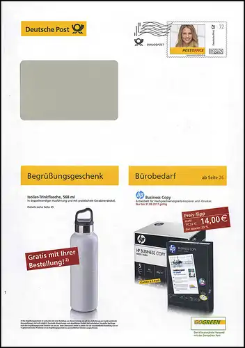 Lettre de plus EAI B 100/2 Dialogue Portrait des femmes 72 cent bouteille isolante'17