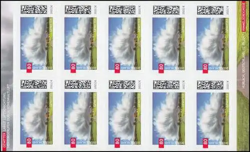 FB 107 Himmelsereignisse: Gewitter, Folienblatt 10x 3617I, postfrisch **