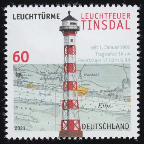 3615 Leuchttürme: Leuchtfeuer Tinsdal, ** postfrisch