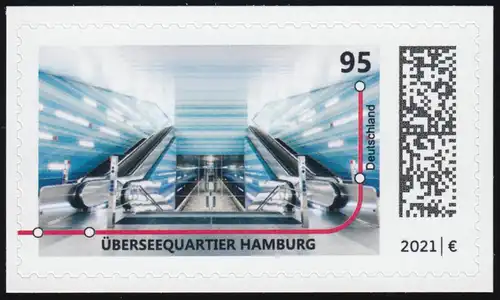 3607 station de métro: quartier d'outre-mer Hambourg, sk sur film neutre, **