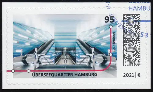3607 U-Bahn-Station: Überseequartier Hamburg, sk auf neutraler Folie, EV-O Bonn