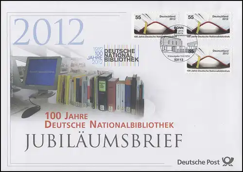 2956 Bibliothèque nationale allemande 2012 - Lettre d'anniversaire