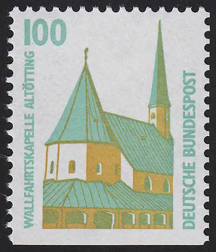 1406D u Sehenswürdigkeiten 100 Pf Wallfahrtskapelle Altötting, ** postfrisch