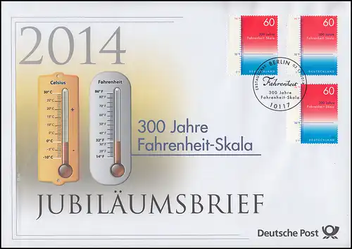 3109 échelle de Fahrenheit 2014 - Lettre d'anniversaire