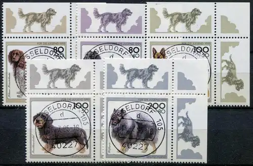 1797-1801 races de chiens 1995: ensemble avec cachet complet centrique DÜSSELDORF 14.7.95