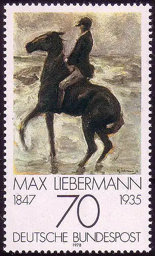 987 Impressionnisme 70 Pf Liebermann ** post-fraîchissement