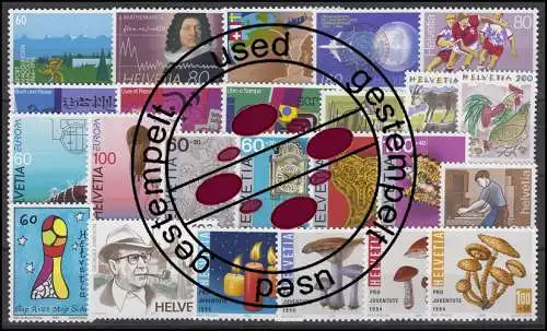 1516-1539 Schweiz-Jahrgang 1994 komplett, gestempelt