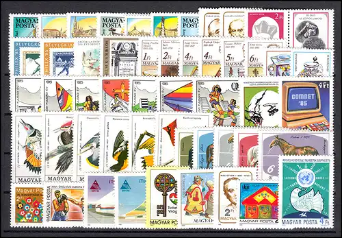 Hongrie 3732-3804 millésime 1985 complet, frais de port **