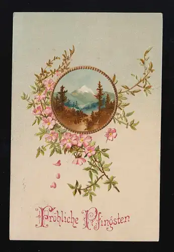 Branches de fleurs Joyeux Pentecôte, gel.18.5,1907