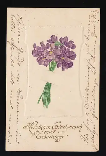 Autruche violette + lasche, Félicitations, Sac à vege / Bünde 20.+ 21.1.1905